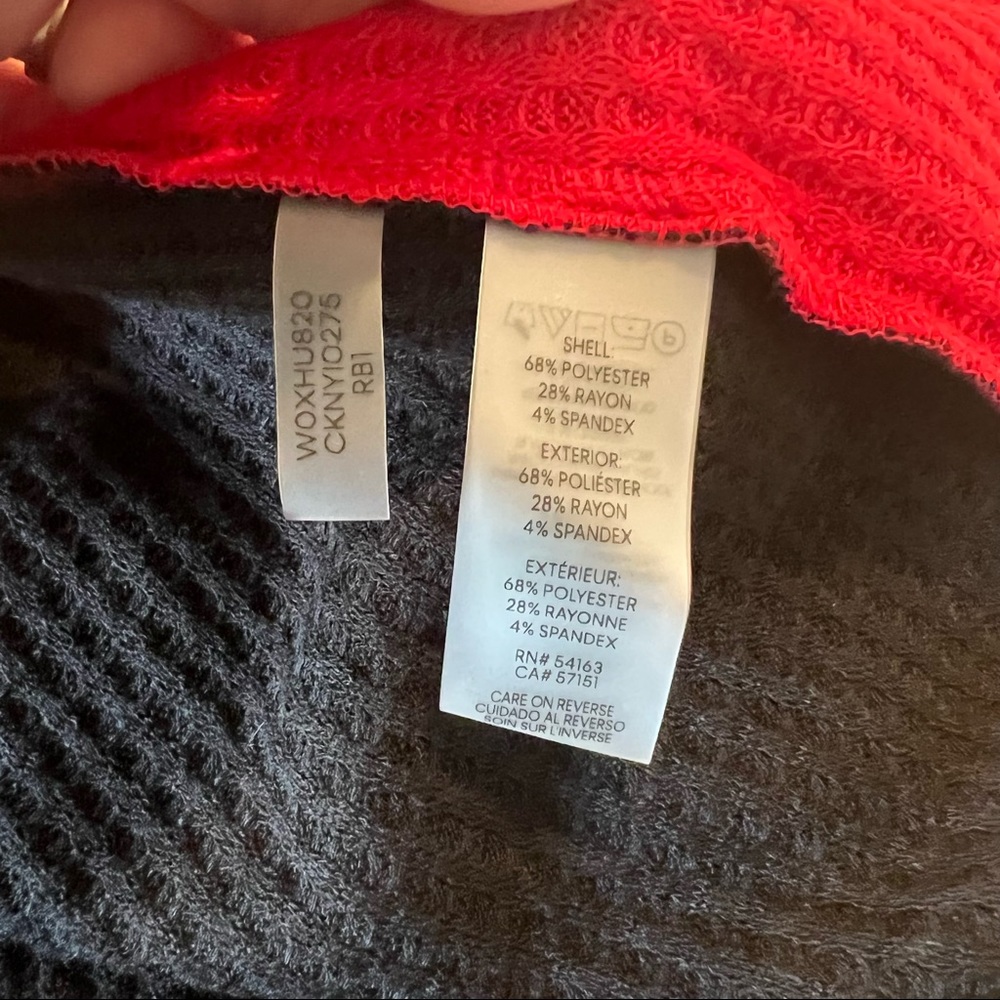 Calvin Klein Mockneck Colorblock Waffle Knit Top Size 2X Plus - Picture 15 of 16